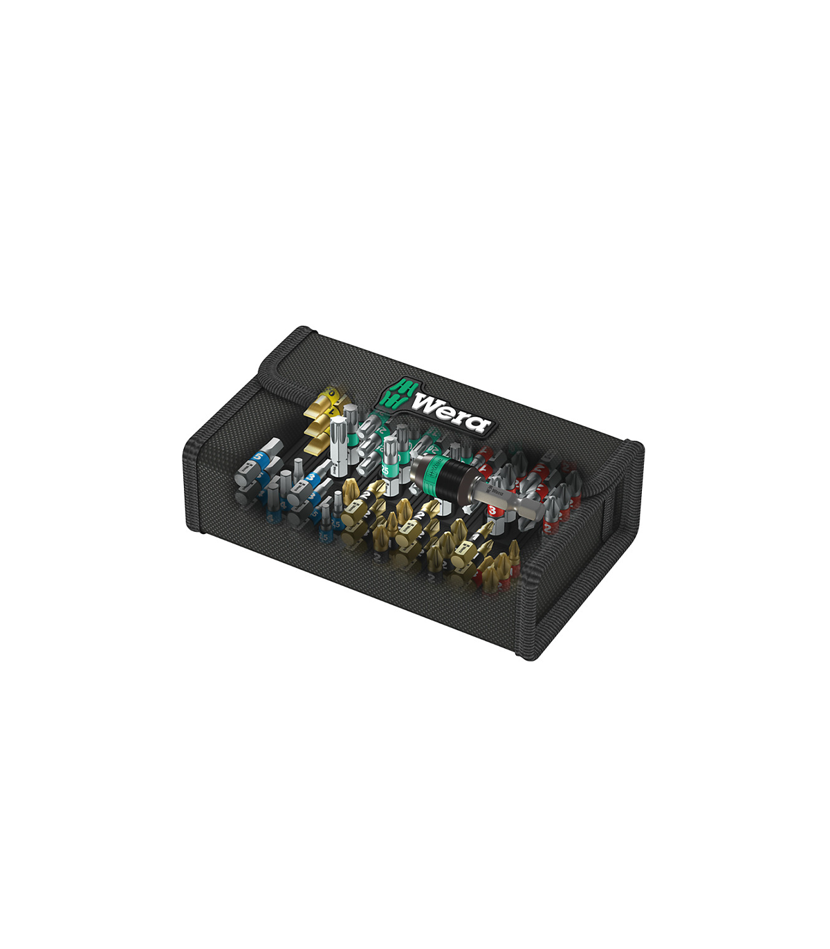 Coffret de 60 embouts de vissage BiTorsion + Porte-embouts universel Rapidaptor WERA