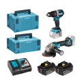 Pack perceuse-visseuse à percussion DHP484ZJ + Meuleuse Ø125mm DGA506ZJ MAKITA