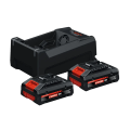 Pack de 2 batteries EXPERT EXBA 18V-40 4 Ah + Chargeur GAL 12V/18V-80 BOSCH