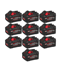 Pack de 10 batteries FORGE M18 FB8 18V 8 Ah MILWAUKEE