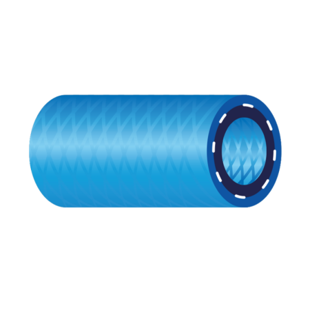 Tuyau cristal en pvc armé bleue 25 m PREVOST