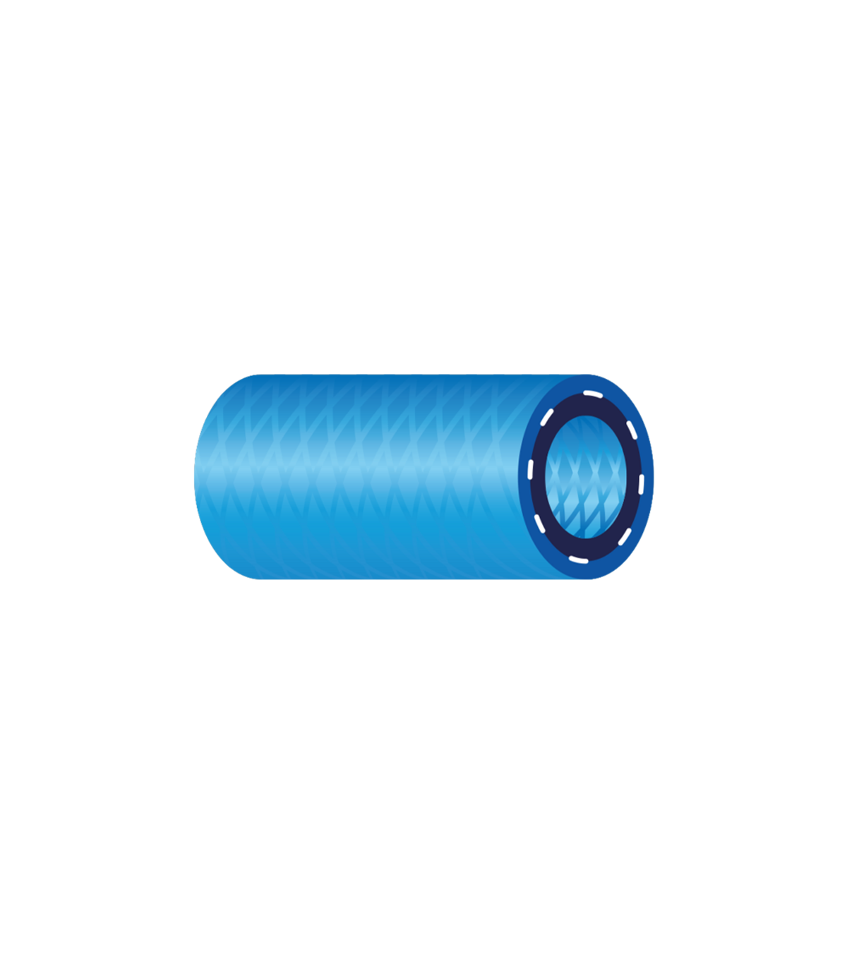 Tuyau cristal en pvc armé bleue 25 m PREVOST