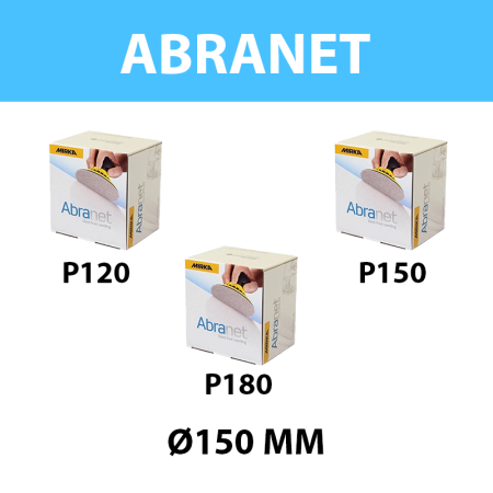 Pack de 150 disques abrasif Abranet Ø 150 mm grain 120/150/180 MIRKA