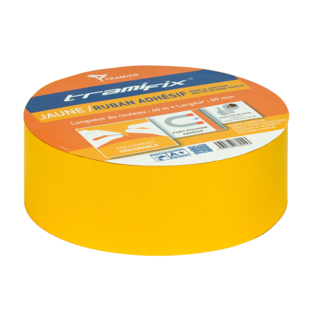 Ruban adhésif jaune Tramifix 60 x 40 m TRAMICO