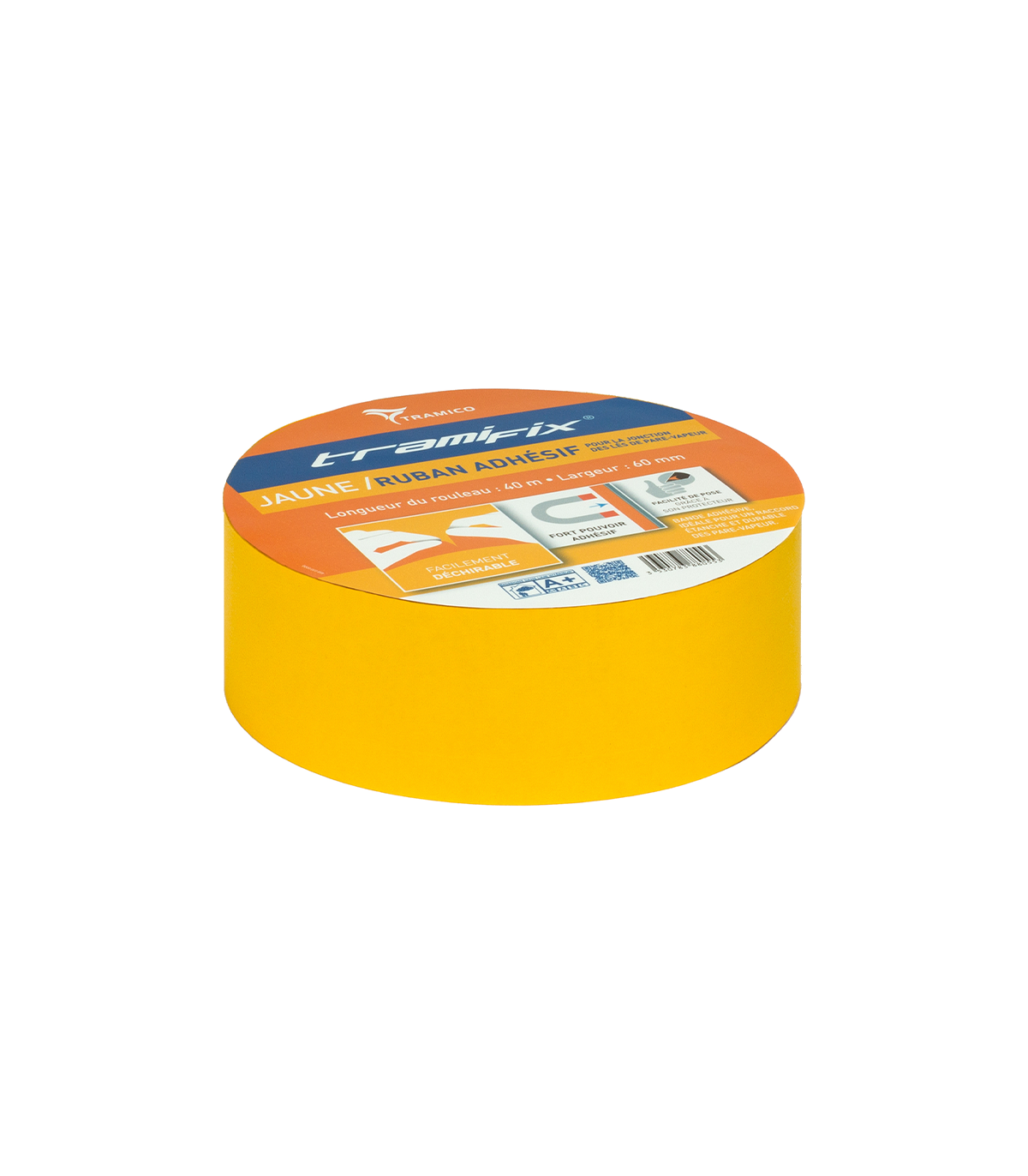 Ruban adhésif jaune Tramifix 60 x 40 m TRAMICO