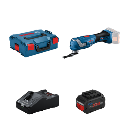Découpeur-ponceur GOP 18V-34 + 1 batterie Procore 18V 8 Ah + 1 chargeur GAL 18V-160  BOSCH