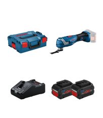 Découpeur-ponceur GOP 18V-34 + 2 batteries Procore 18V 8 Ah + 1 chargeur GAL 18V-160 BOSCH