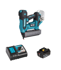 Cloueur pneumatique 18V DBN501Z + 1 batterie BL1850B 18V 5 Ah + chargeur rapide DC18RC MAKITA
