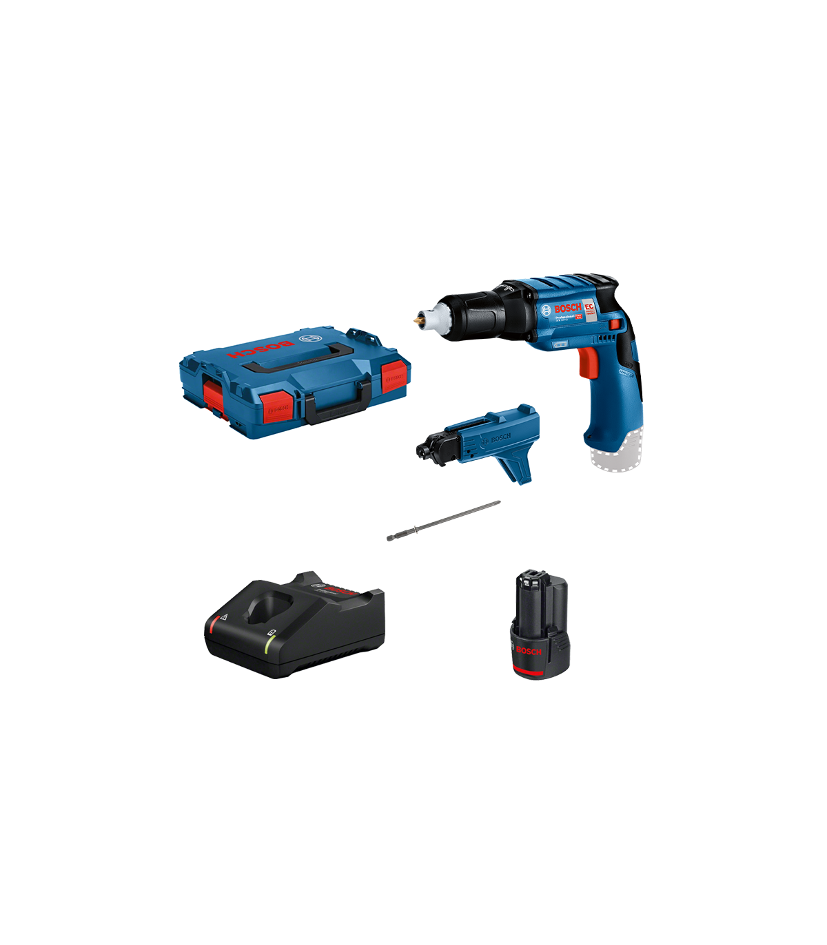Visseuse placo GTB 12V-11 + chargeur GMA 55 + 1 batterie 12V 3 Ah + 1 chargeur GAL 12V-40 BOSCH