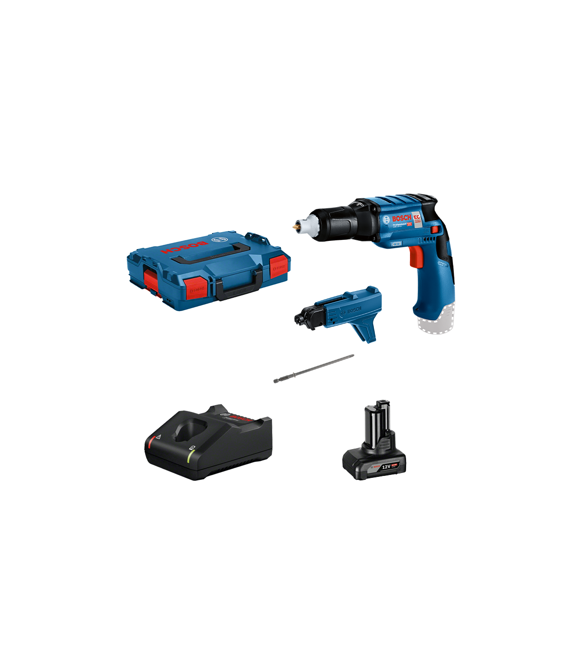 Visseuse placo GTB 12V-11 + chargeur GMA 55 + 1 batterie 12V 6 Ah + 1 chargeur GAL 12V-40 BOSCH
