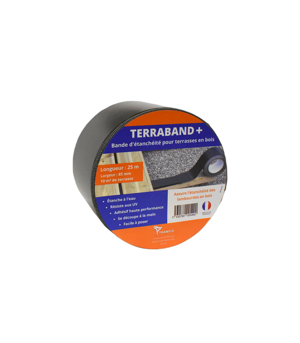 Bande d’étanchéité TERRABAND+ 85 mm x 25 m TRAMICO