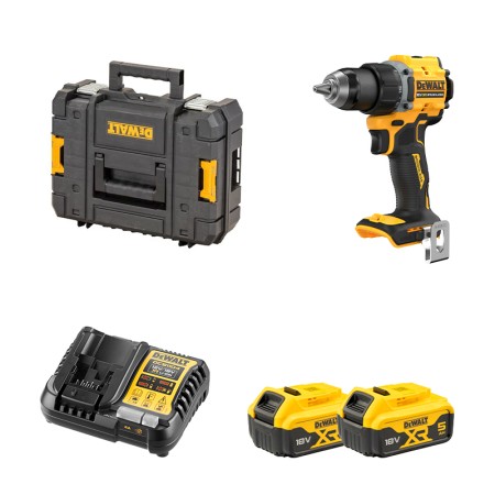 Perceuse-visseuse 18V DCD794NT-XJ + 2 batteries 18V 5 Ah + 1 chargeur DCB1104-QW DEWALT