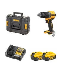 Perceuse-visseuse à percussion 18V DCD799NT-XJ + 2 batteries 18V 5 Ah + 1 Chargeur DCB1104-QW DEWALT