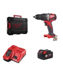 Perceuse visseuse à percussion 18V M18 BLPD2-0X + 1 batterie 18V 5 Ah + 1 chargeur M12-18FC MILWAUKEE