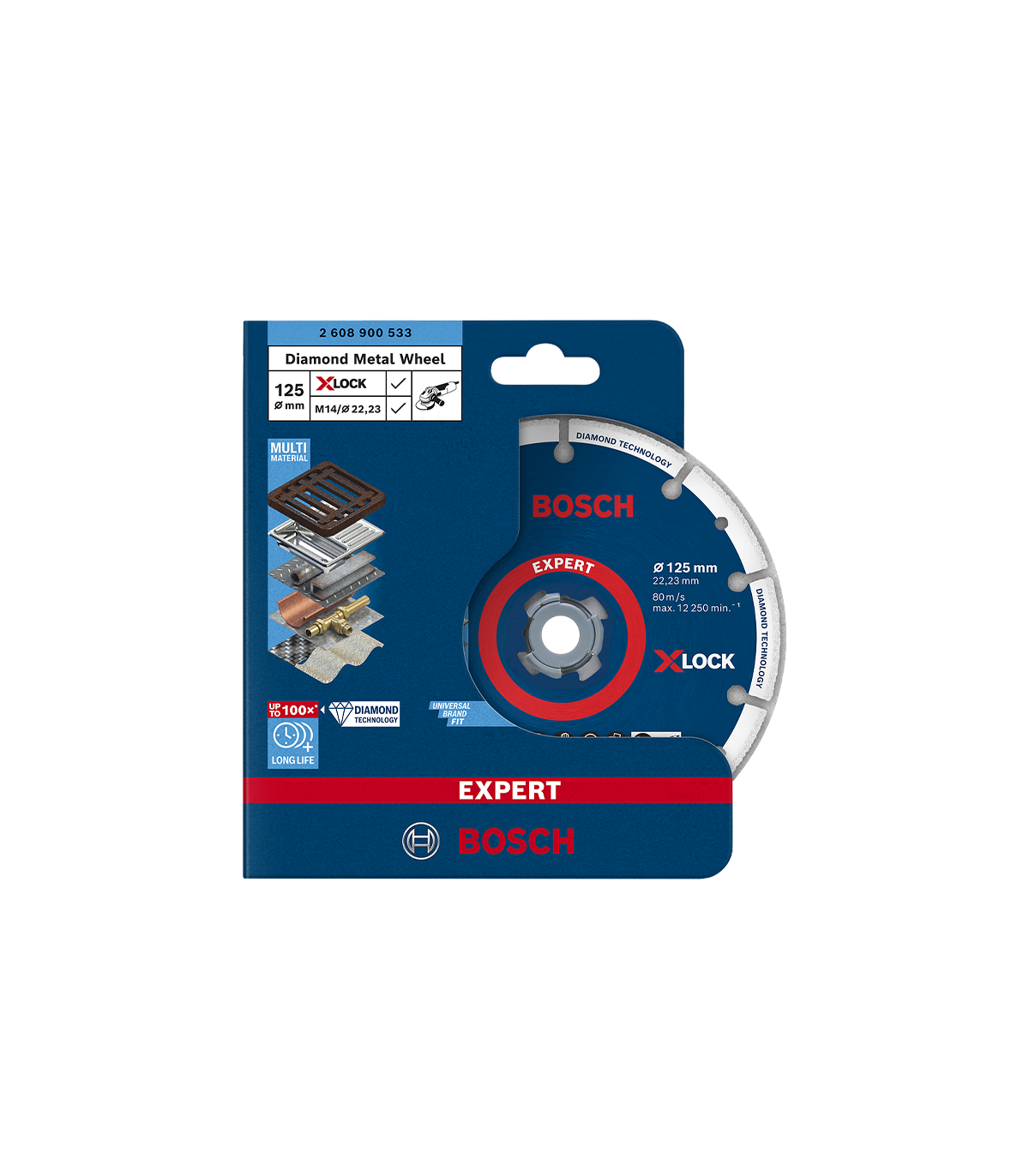 Disque à tronçonner Ø125 X-LOCK EXPERT Diamond Metal BOSCH