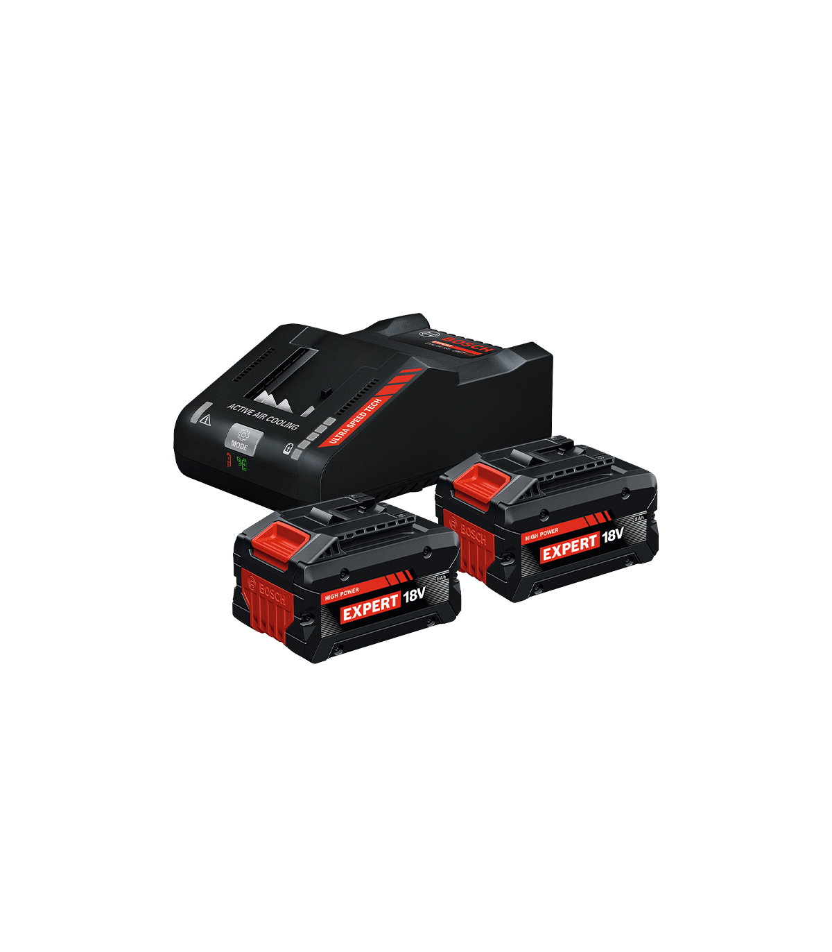 Pack 2 batteries EXPERT EXBA 18V-80 8 Ah + chargeur EXAL 18V-160 BOSCH
