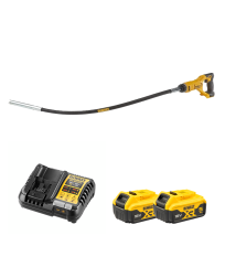 Vibrateur à béton DCE531N-XJ + 2 batteries 18V 5 Ah + 1 Chargeur DCB1104-QW DEWALT