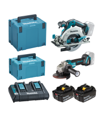 Pack scie circulaire Ø165mm DHS680ZJ + Meuleuse Ø125mm DGA506ZJ MAKITA