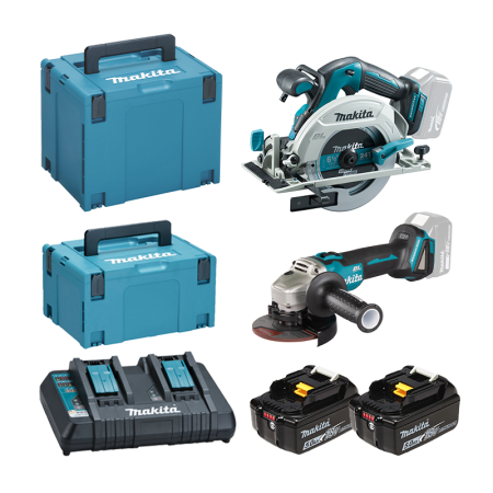 Pack scie circulaire Ø165mm DHS680ZJ + Meuleuse Ø125mm DGA506ZJ MAKITA