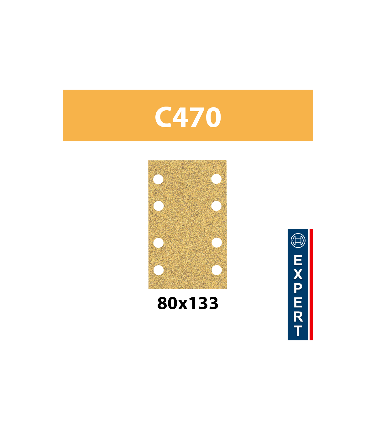 Feuilles abrasives C470 80x133 Best for Wood and Paint BOSCH