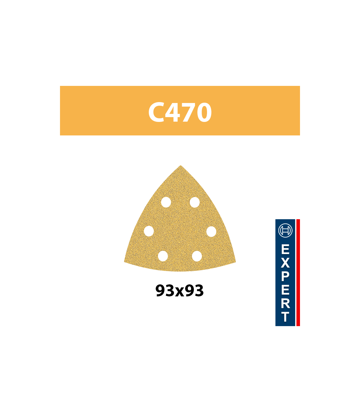 Feuilles abrasives C470 93x93 Expert for Wood and Paint BOSCH