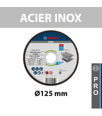 Lot de 10 disques à tronçonner Ø125x1 mm Standard for Inox Rapido BOSCH