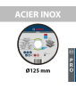 Coffret 10 disques à tronçonner Inox Ø125 mm Ep.1 mm BOSCH
