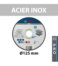 Lot de 10 disques à tronçonner Ø125x1,6 mm Standard for Inox Rapido BOSCH