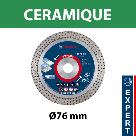 Disque à tronçonner diamanté EXPERT HardCeramic Ø76 BOSCH