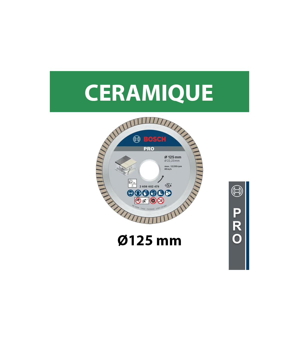 Disque à tronçonner diamanté Best for Ceramic Ø125 BOSCH
