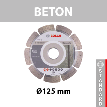 Disque à tronçonner diamanté Standard for Concrete Ø125 BOSCH