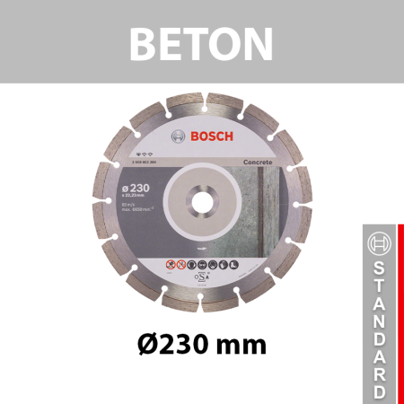 Disque à tronçonner diamanté Standard for Concrete Ø230 BOSCH