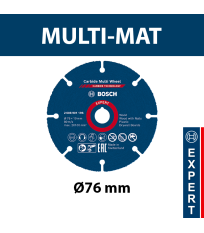 Disque à tronçonner carbure Ø76 EXPERT multi-matériaux BOSCH