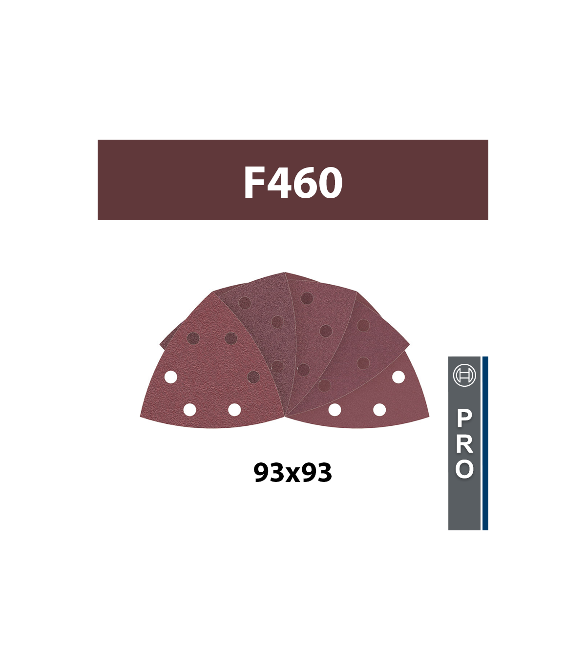 Lot de 10 feuilles abrasives PRO F460 93x93 Grain 60 à 240 BOSCH