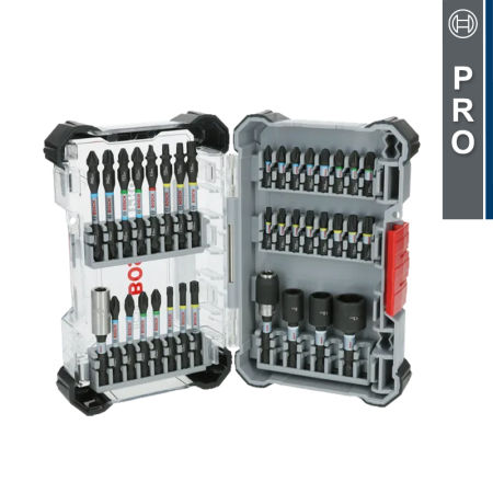 Coffret de 31 embouts de vissage Pro Impact + Douilles + 2 portes-embouts BOSCH