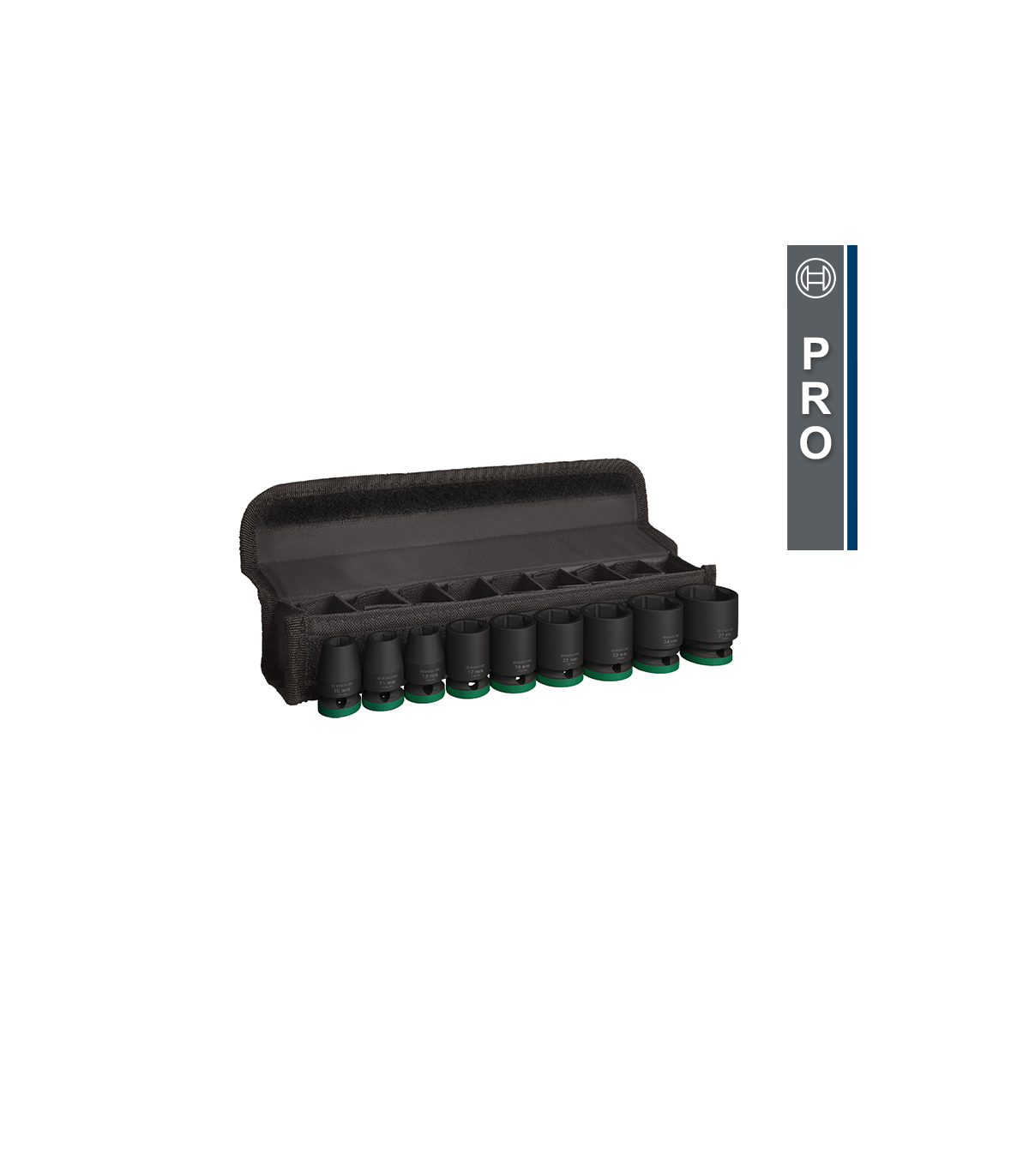 Set de 9 douilles PRO Impact 1/2" 38-42mm BOSCH