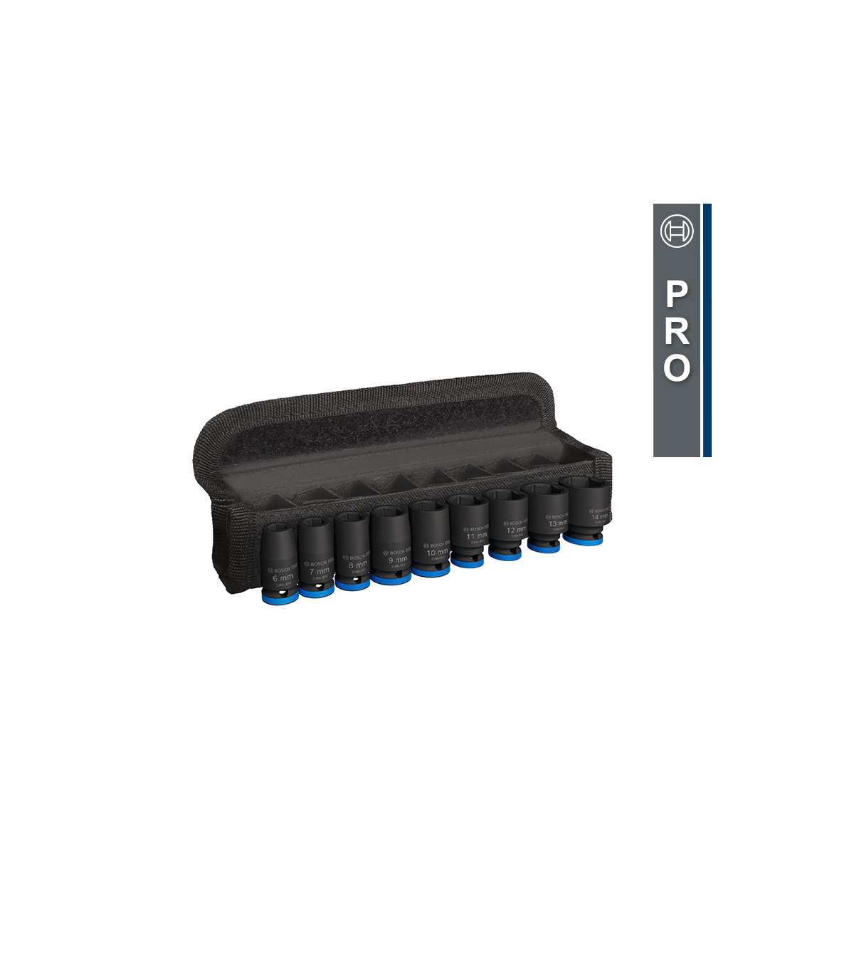 Set de 9 douilles PRO Impact 1/4" 25mm BOSCH