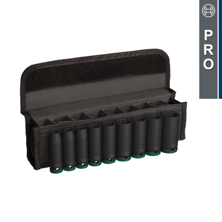 Set de 9 douilles PRO Impact 1/2" 77mm BOSCH