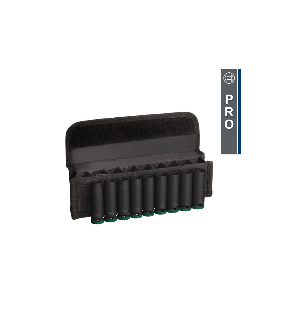 Set de 9 douilles PRO impact 77 mm 1/2 " 10-19mm BOSCH