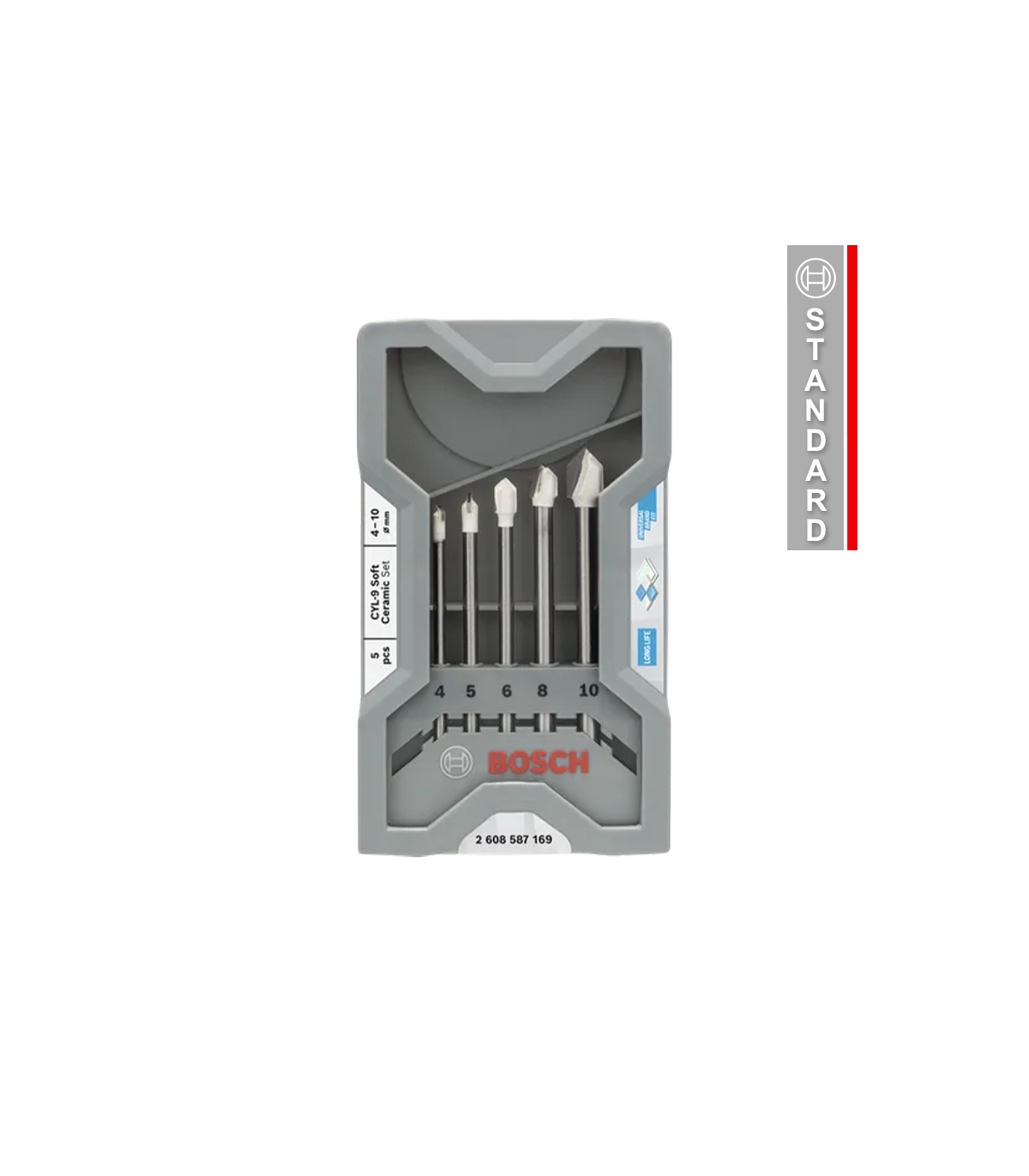Coffret de 5 forets CYL-9 pour carrelage  BOSCH