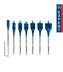 Coffret de 7 forets plats SelfCut Speed bois EXPERT BOSCH