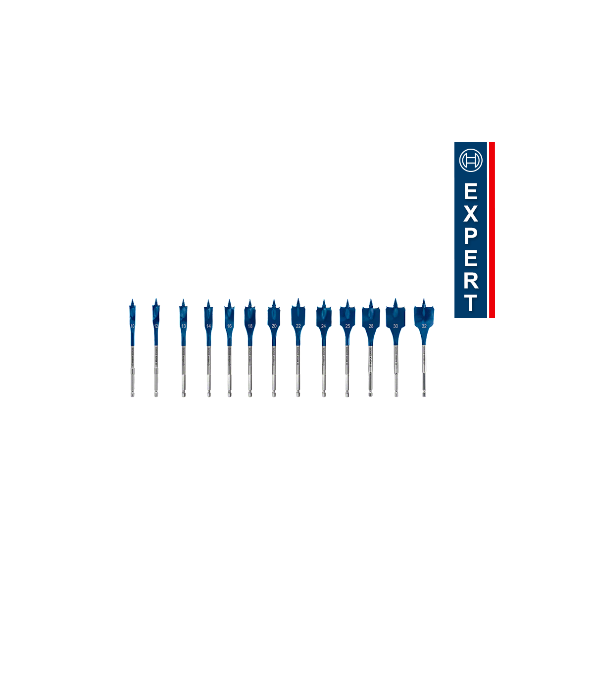 Coffret de 13 mèches plates Selfcut Speed bois EXPERT BOSCH