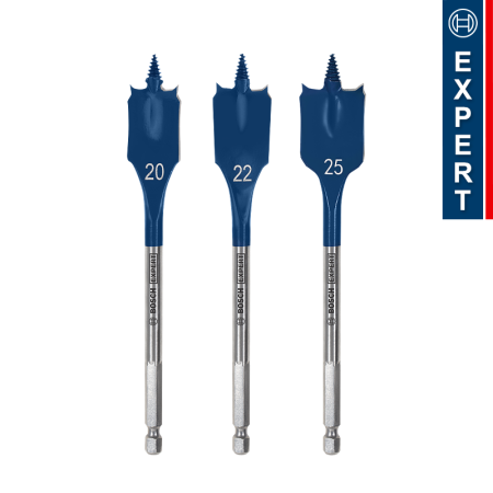 Set de 3 mèches plates EXPERT Self Cut Speed Bois BOSCH