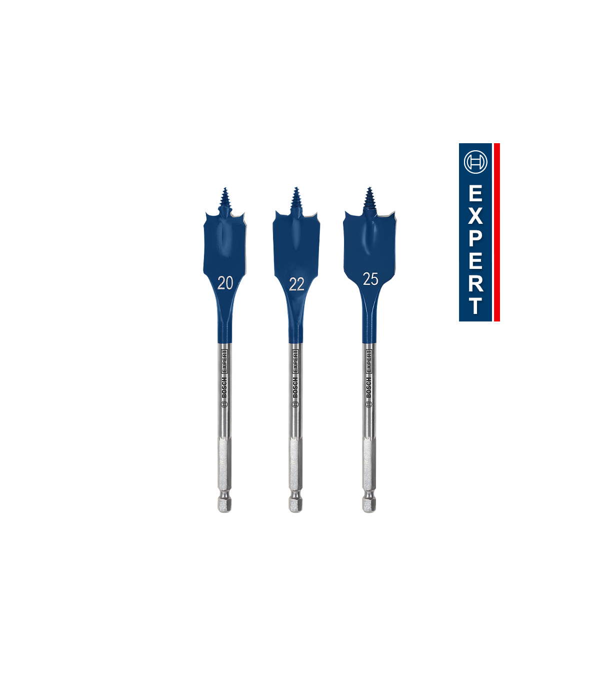 Set de 3 mèches plates EXPERT Self Cut Speed Bois BOSCH
