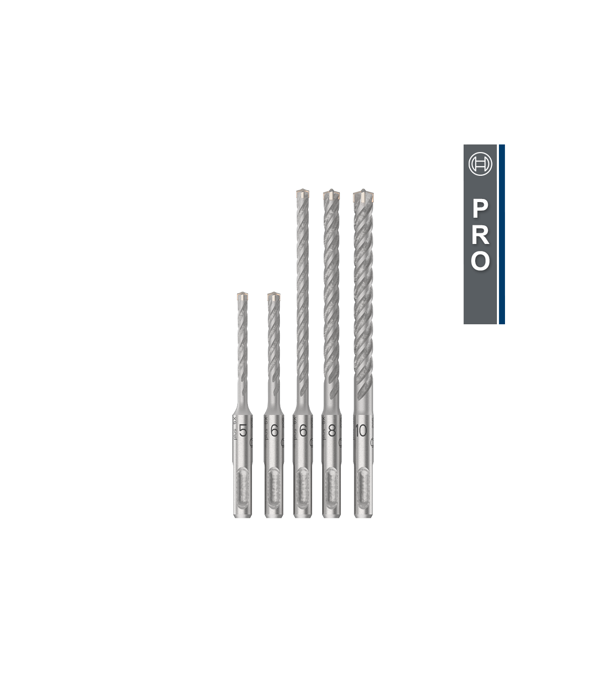 Coffret de 5 forets PRO SDS plus-5X Ø5/6/6/8/10mm Béton BOSCH