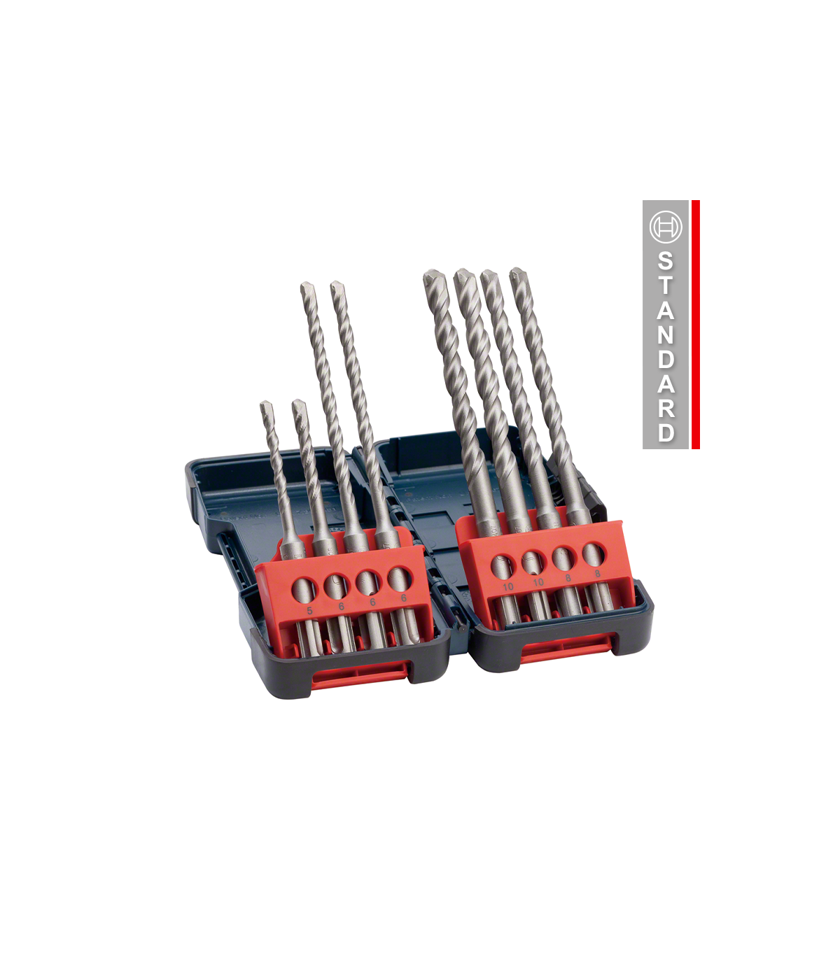 Coffret de 8 forets SDS-Plus-3 Ø5-10mm Béton BOSCH