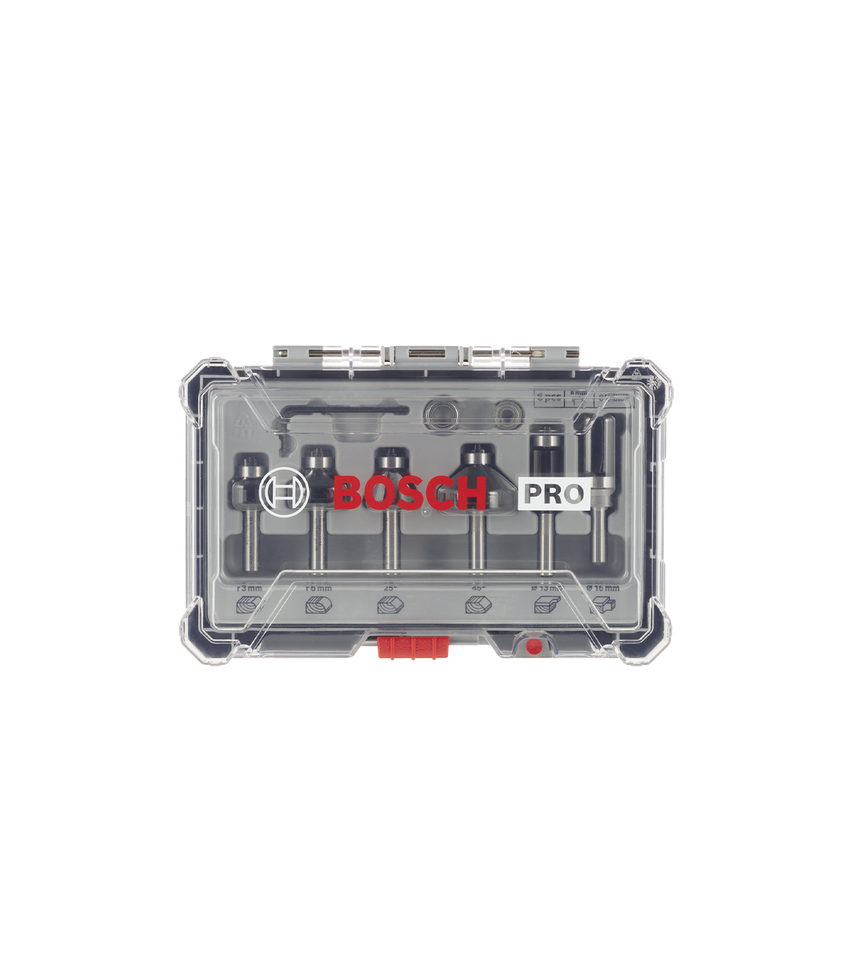 Coffret de 6 fraises 8 mm BOSCH