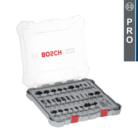 Coffret de 30 fraises mixtes 8 mm BOSCH