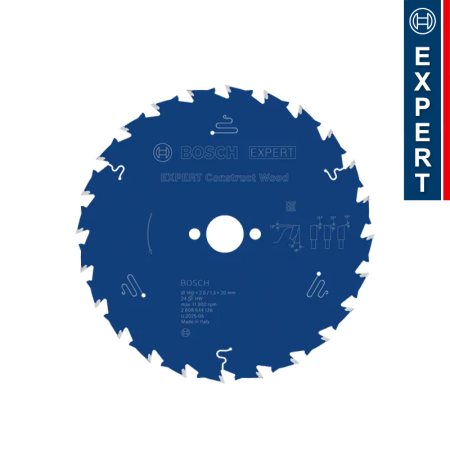Lame de scie circulaire bois clouté EXPERT BOSCH