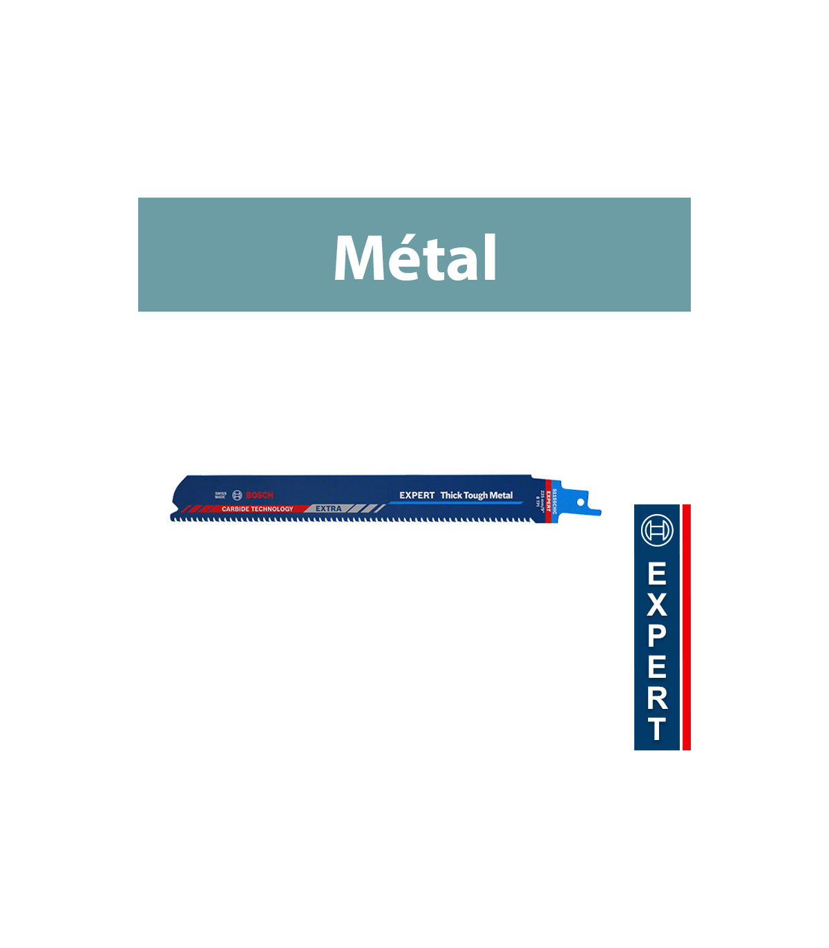 Lot de 10 lames de scie sabre S 1155CHC Métal épais BOSCH